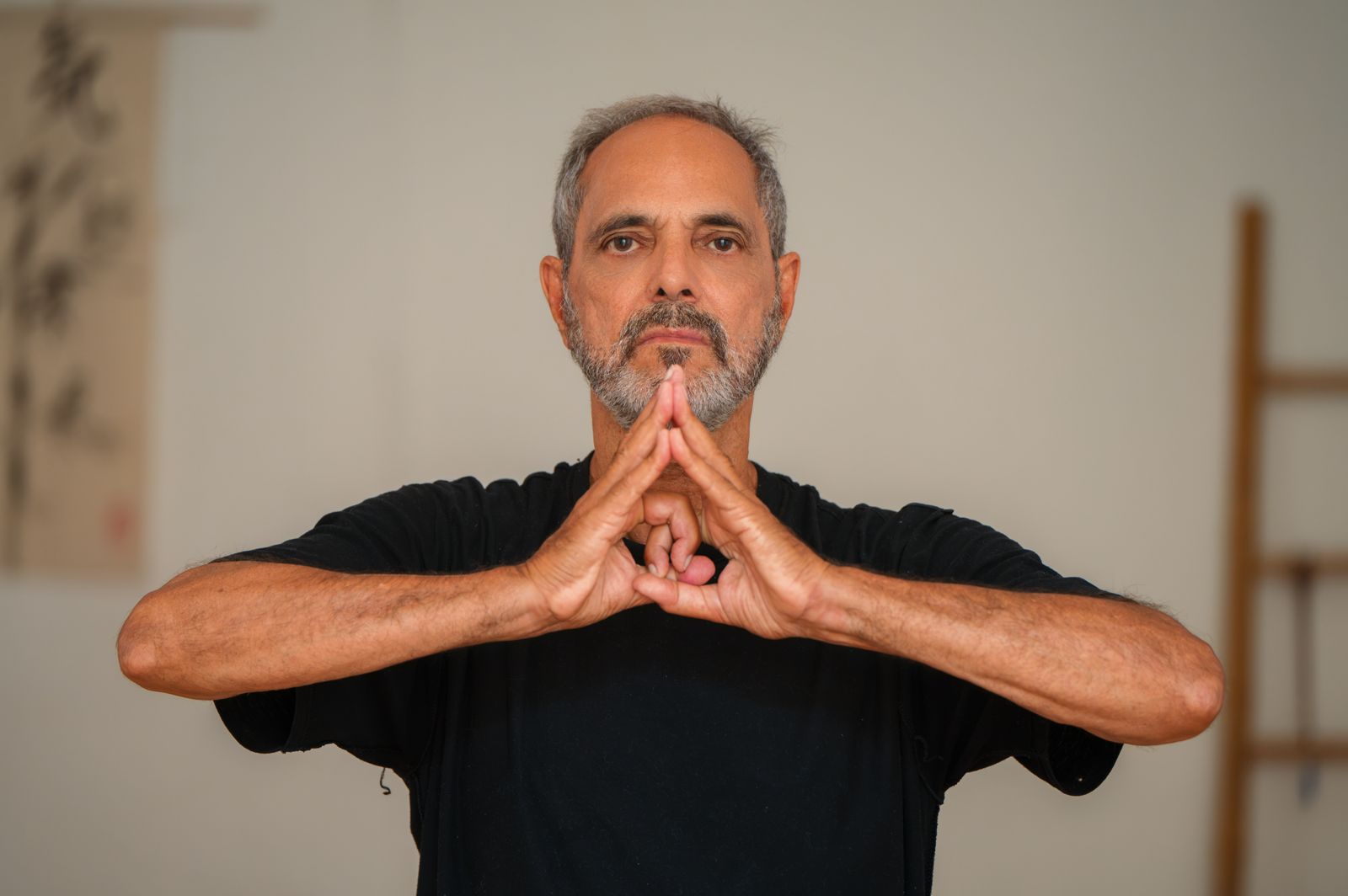 Maurizio Sestieri con le mani in mudra